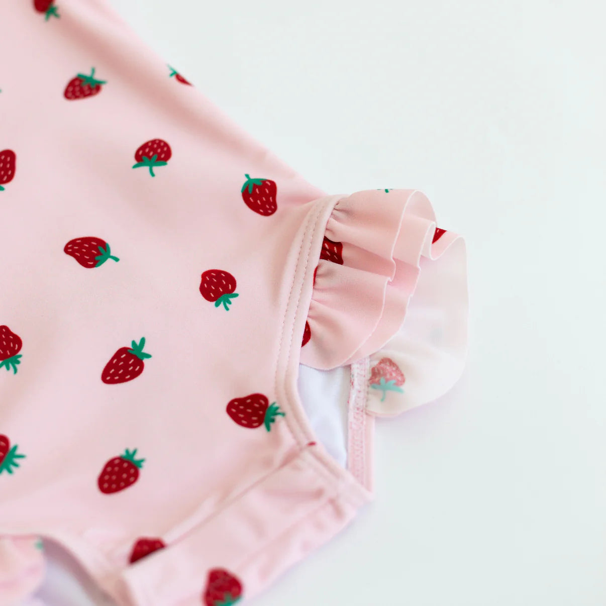 Strawberries Long Sleeve One-Piece Rash Guard Bathing Suit