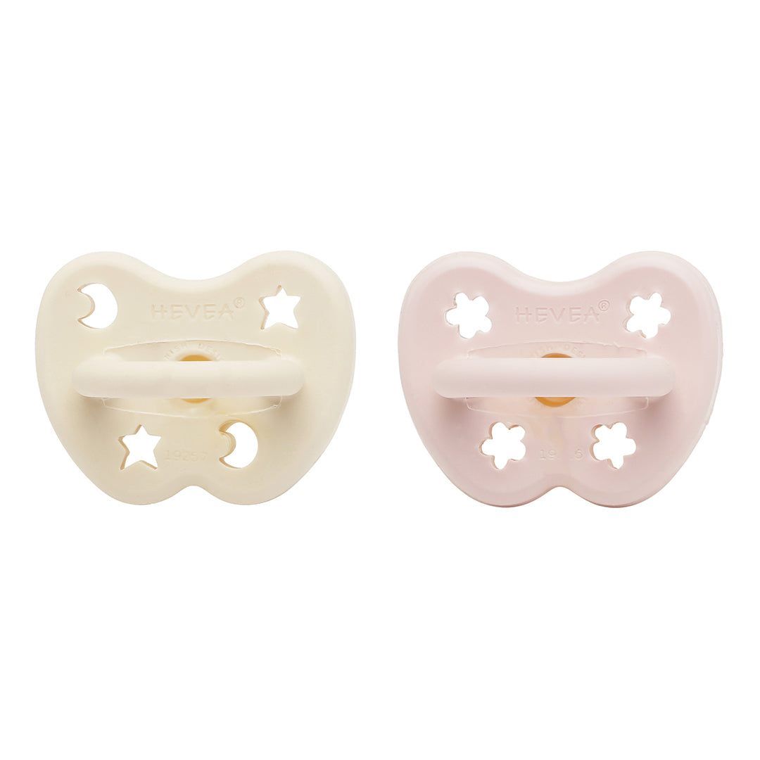 Orthodontic Powder Pink & Milky White Pacifier 2 Pack (0-3 Months)