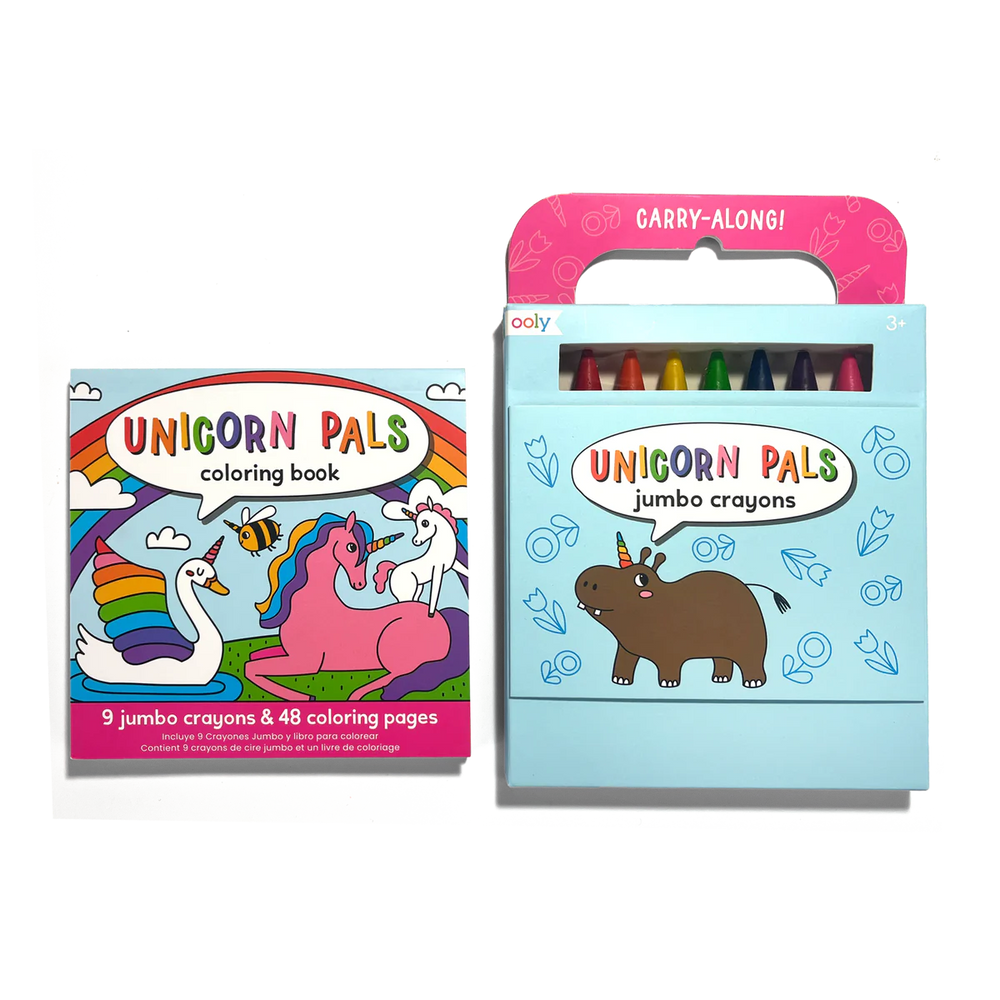 Carry Along Coloring Book Set - Unicorn Pals