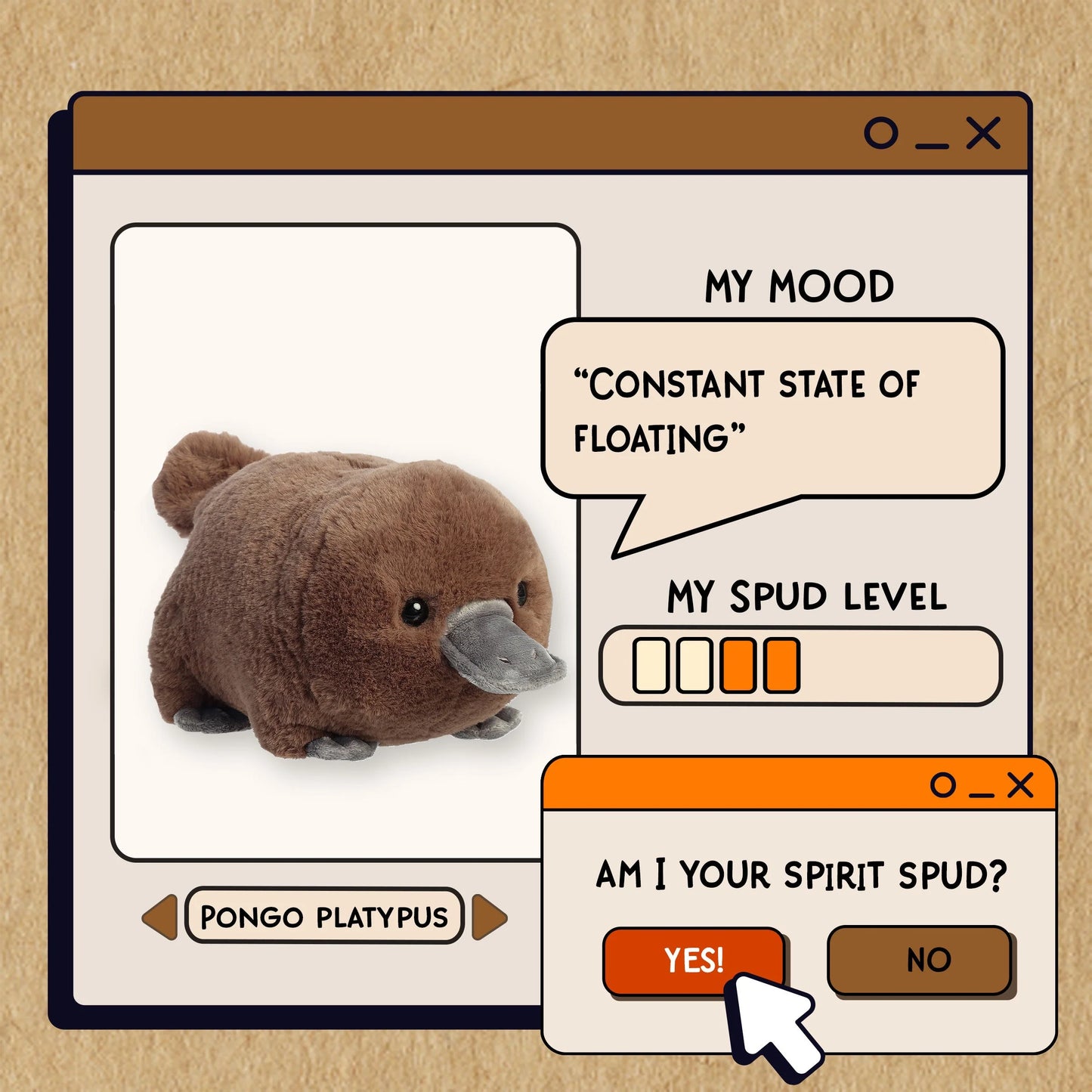 Spudsters™ - 10" Pongo Platypus