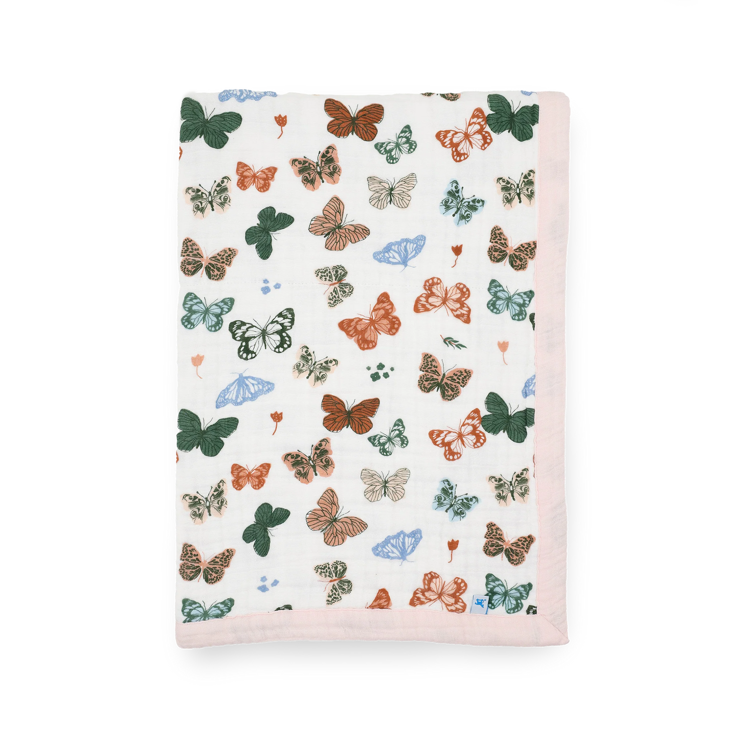 Cotton Muslin Baby Quilt - Butterflies