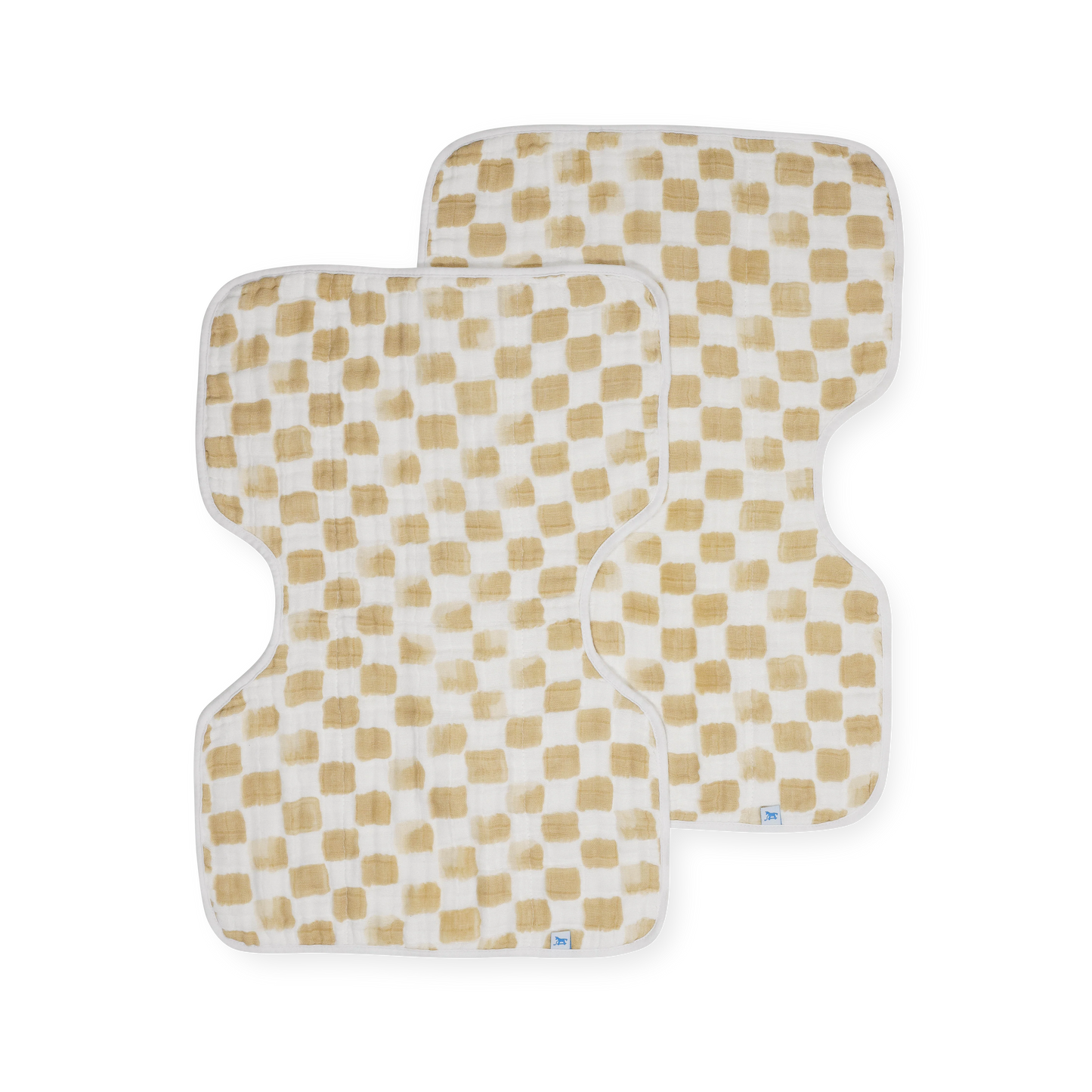 Cotton Muslin Burp Cloth 2 Pack - Adobe Checker