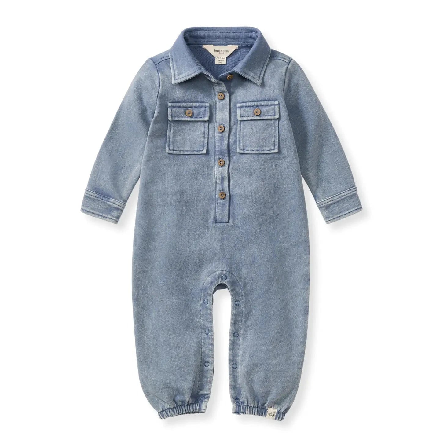 Acid Wash Infant Jumpsuit Burt's Bees Baby Lil Tulips