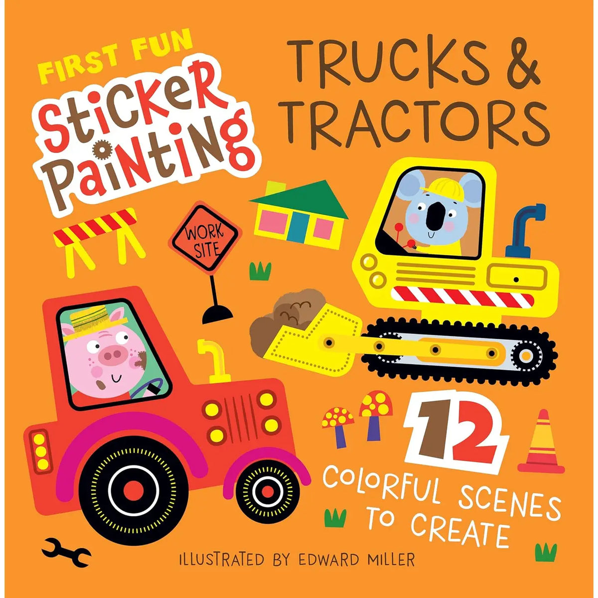 Activity Book - First Fun Sticker Painting: Trucks & Tractor Wellspring Lil Tulips