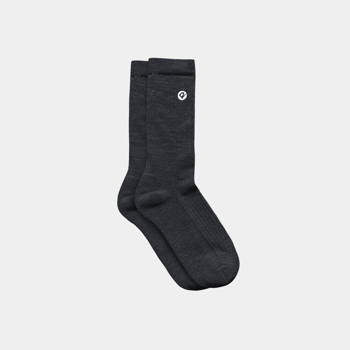 Adult GOTS Merino Wool & Organic Cotton Midweight Socks Charcoal / L/XL Q for Quinn Lil Tulips