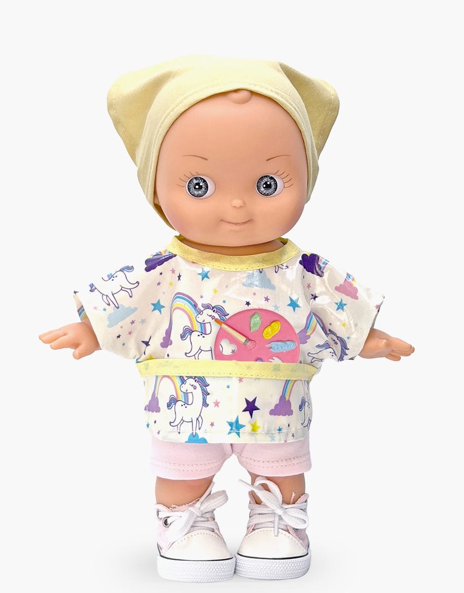 Alice Mini Panchas Doll - Unicorn Painting Outfit Minikane Lil Tulips