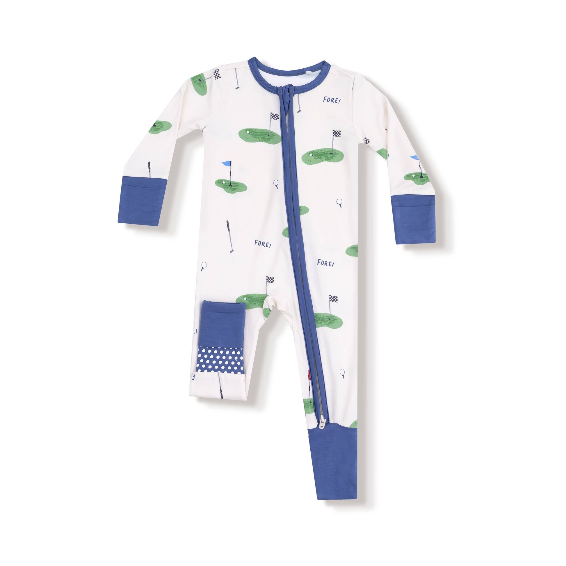 All Fore Golf - 2 Way Zipper Romper Angel Dear Lil Tulips