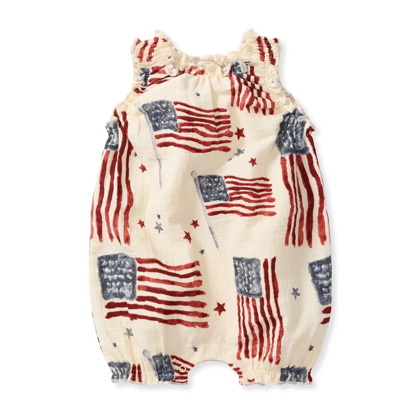 American Flag Bubble Romper Burt's Bees Baby Lil Tulips