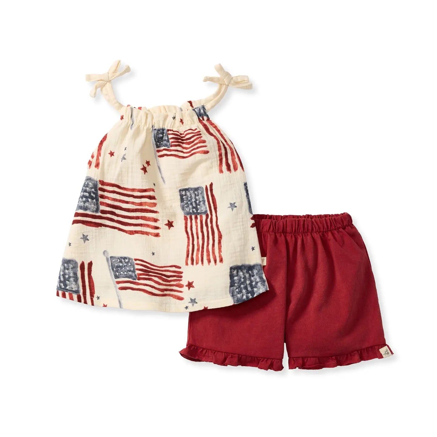 American Flag Tank & Shorts Set Burt's Bees Baby Lil Tulips