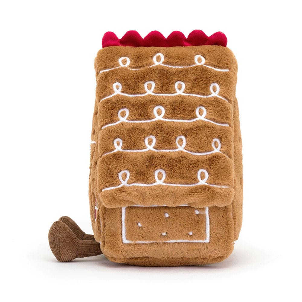 Amuseables Gingerbread House JellyCat Stuffed Animals Lil Tulips