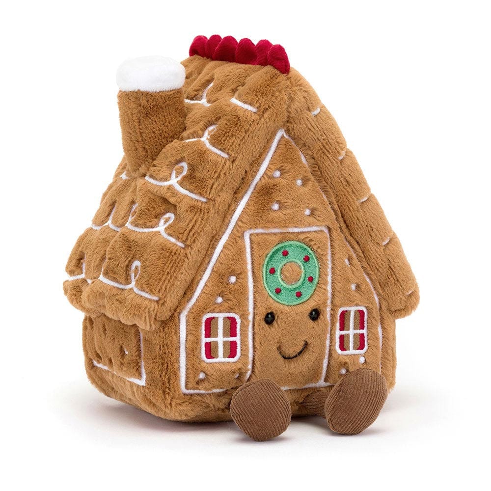 Amuseables Gingerbread House JellyCat Stuffed Animals Lil Tulips
