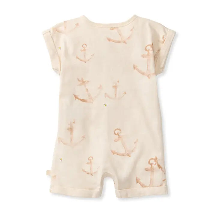 Anchors Organic Romper Burt's Bees Baby Lil Tulips