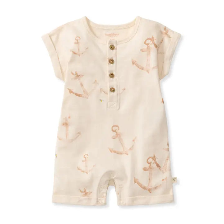 Anchors Organic Romper Burt's Bees Baby Lil Tulips