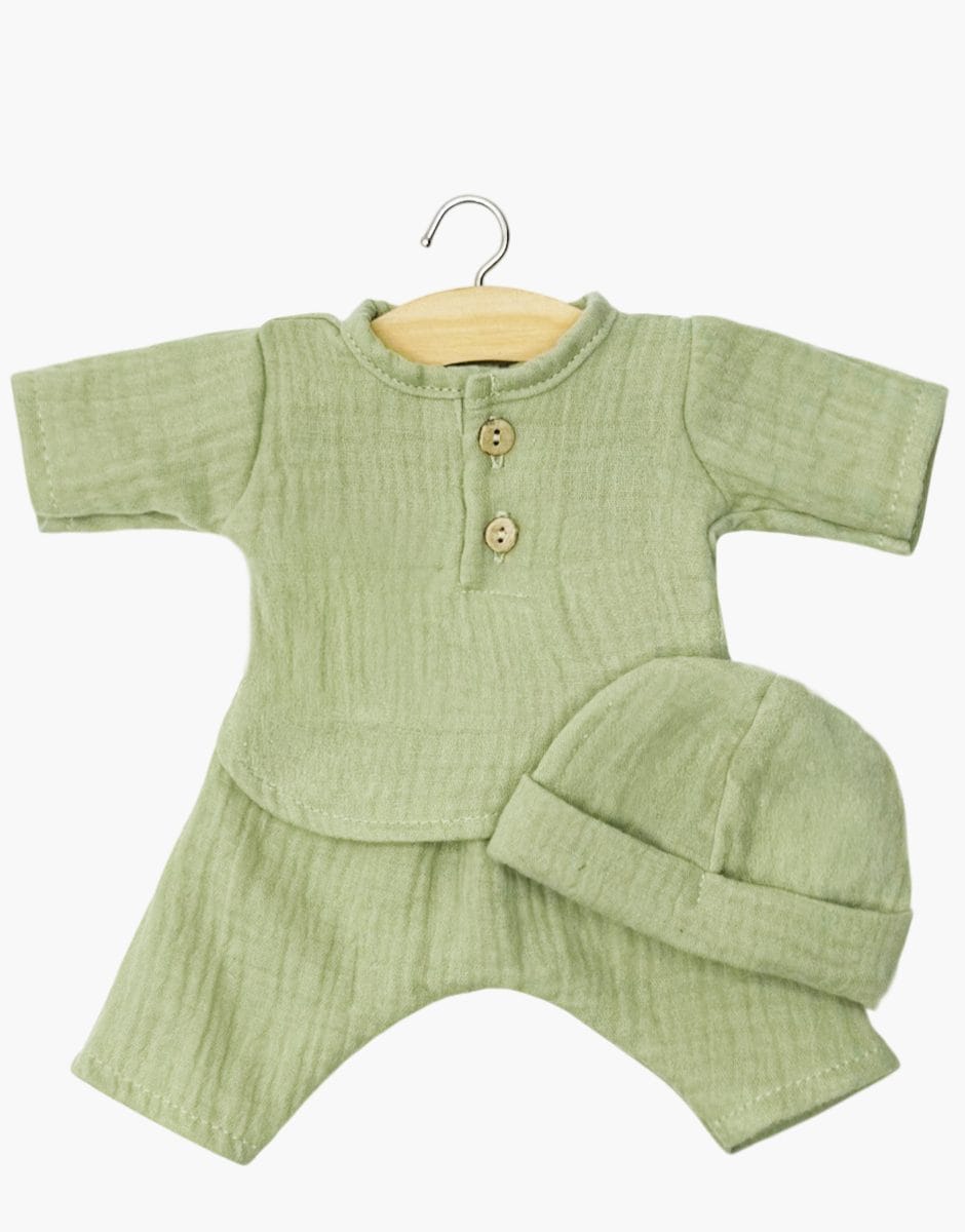 Andrea Outfit - Almond Cotton Gauze - Babies 28 cm Minikane Lil Tulips