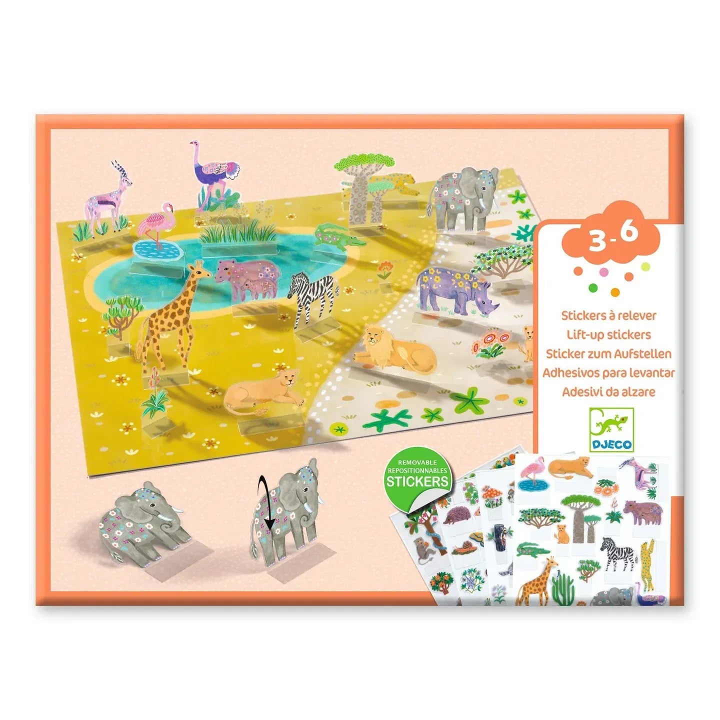 Animals Lift Up Stickers Djeco Lil Tulips