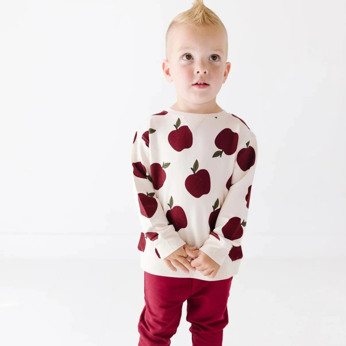 Apples Bamboo French Terry Pullover Brave Little Ones Lil Tulips