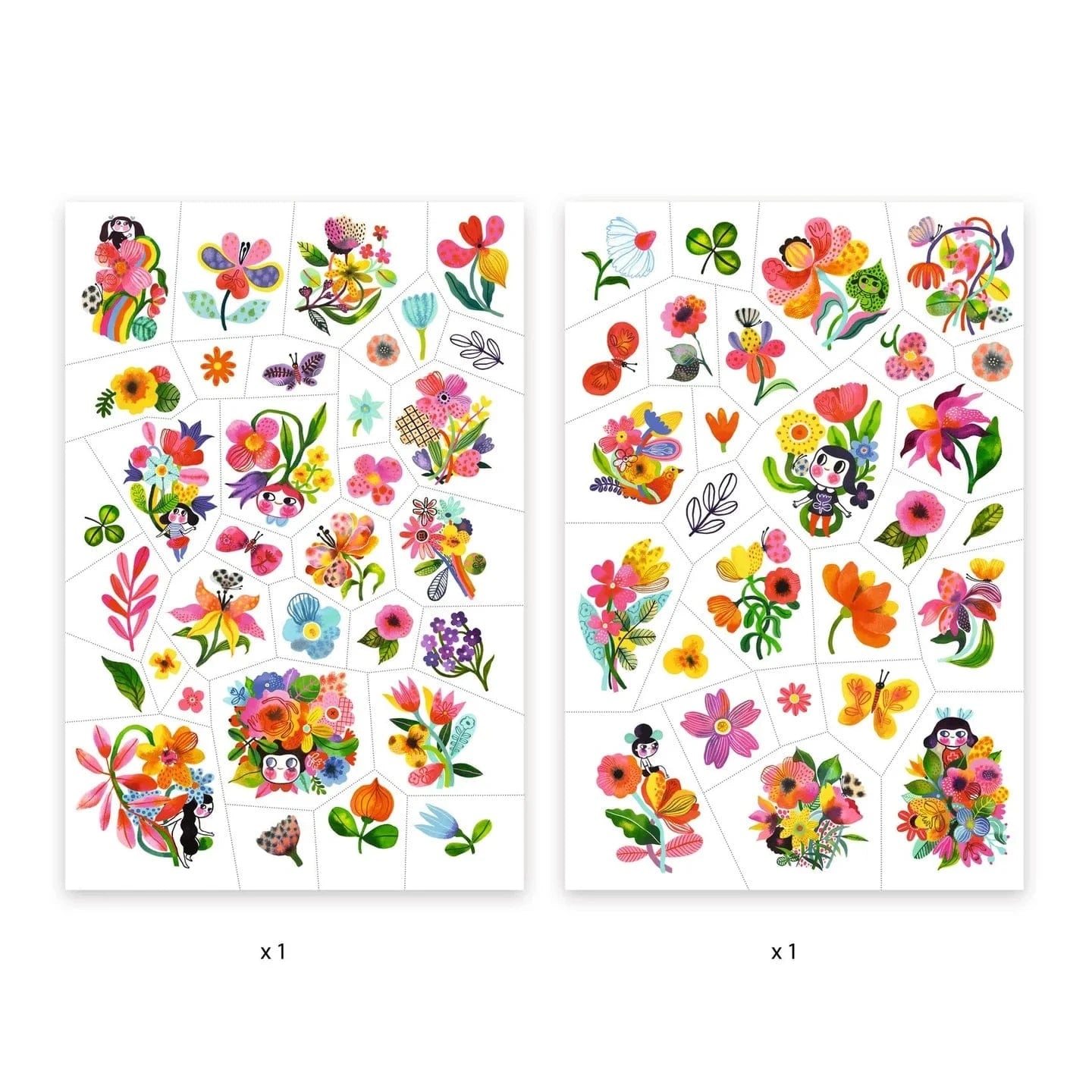 Aqua Flor Temporary Tattoos Djeco Lil Tulips