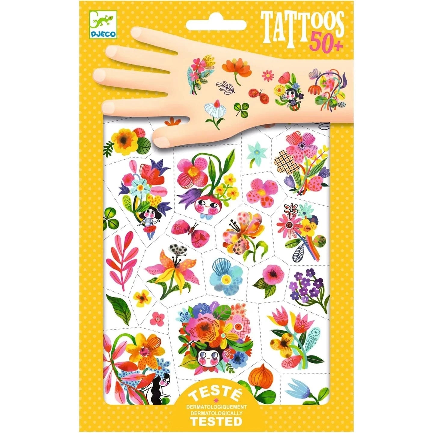 Aqua Flor Temporary Tattoos Djeco Lil Tulips