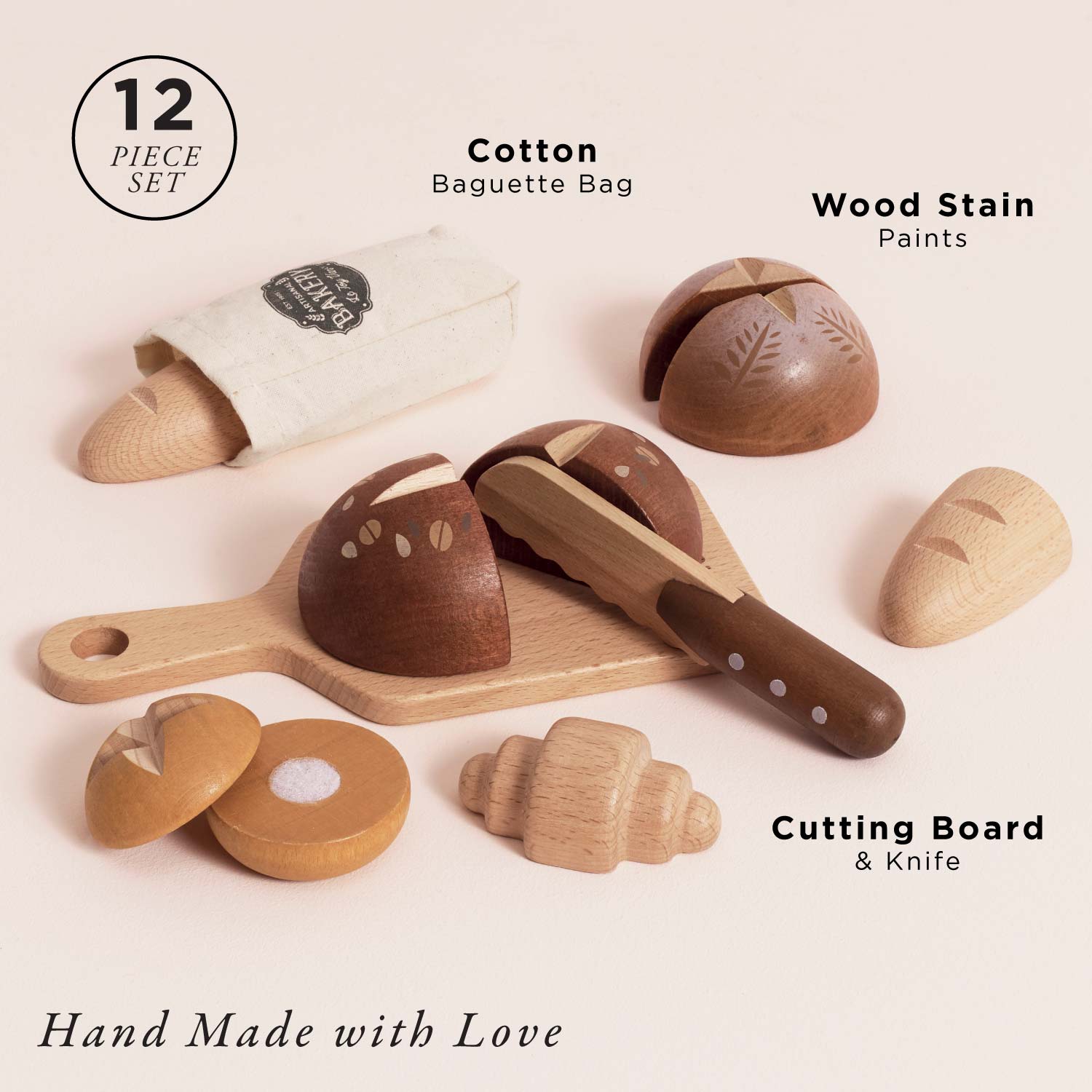 Artisan Bread & Knife Set Le Toy Van Lil Tulips