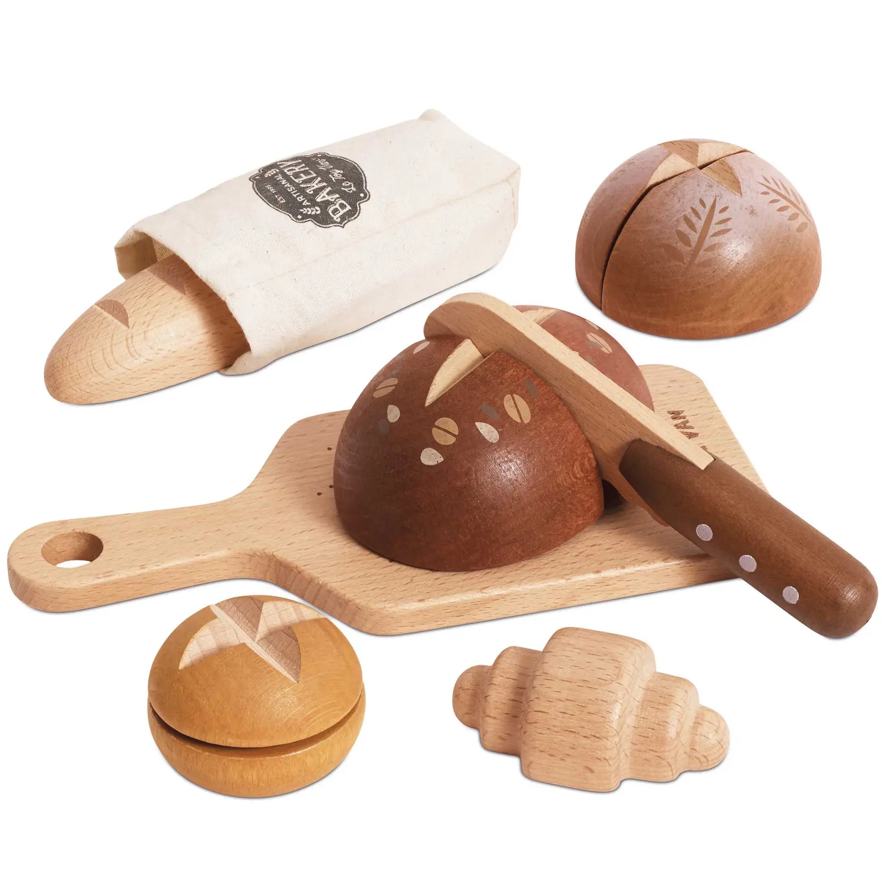 Artisan Bread & Knife Set Le Toy Van Lil Tulips
