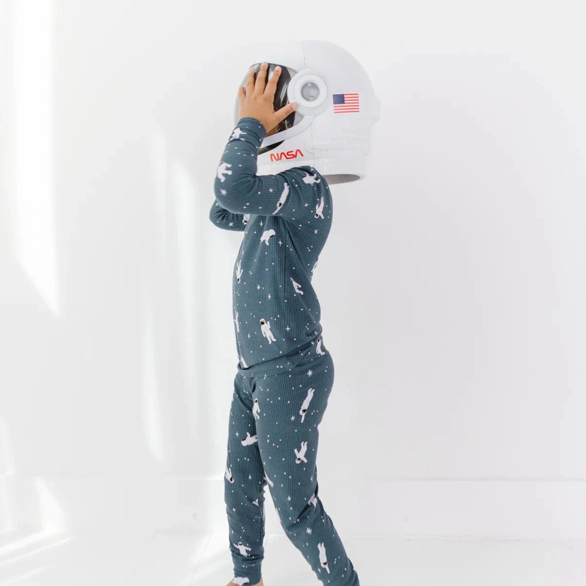 Astronauts Small Ribbed Two-Piece Set Brave Little Ones Lil Tulips