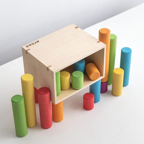 AVDAR Rainbow Cylinder Blocks - Classic AVDAR Lil Tulips