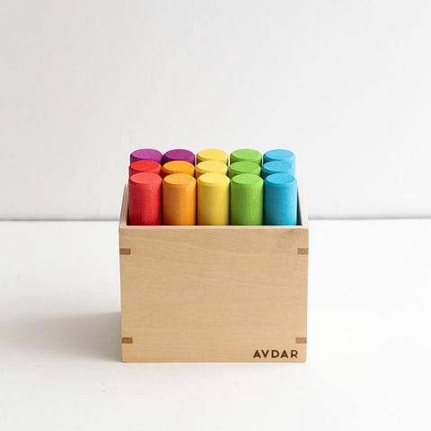AVDAR Rainbow Cylinder Blocks - Classic AVDAR Lil Tulips