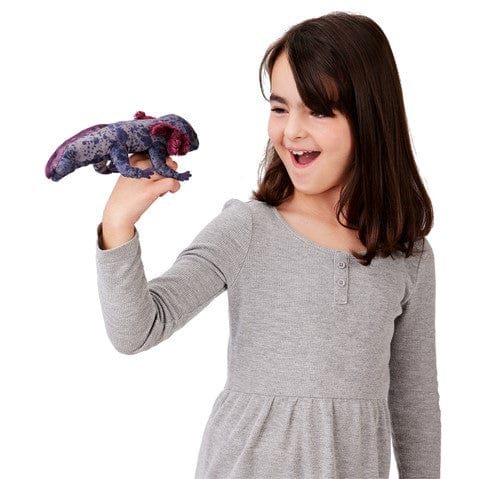 Axolotl, Black Finger Puppet Folkmanis Puppets Folkmanis Puppets Lil Tulips