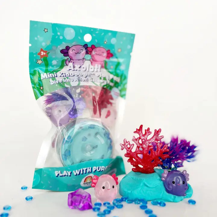 Axolotl Mini Kiddough Play Pack - 2 oz. Earth Grown KidDoughs Lil Tulips