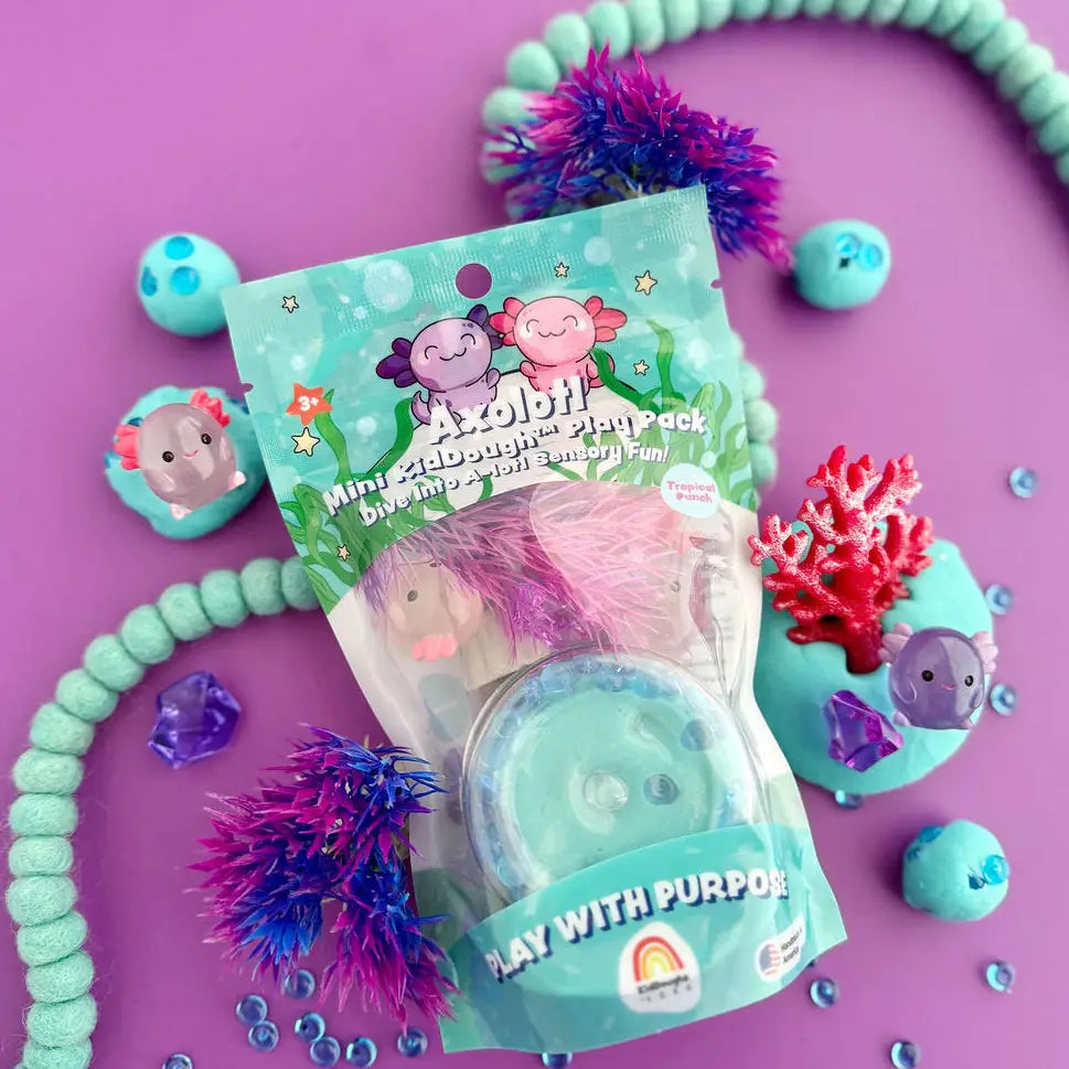 Axolotl Mini Kiddough Play Pack - 2 oz. Earth Grown KidDoughs Lil Tulips