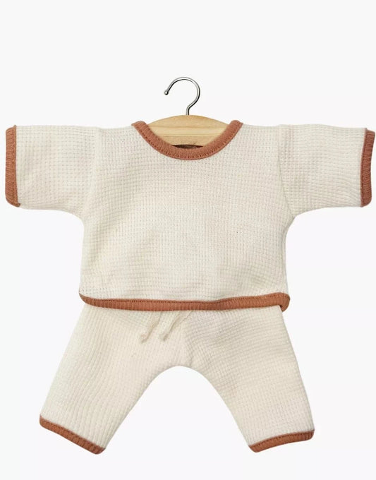 Babies Clothing – Cocoon Honeycomb Jog Set Putty Minikane Lil Tulips