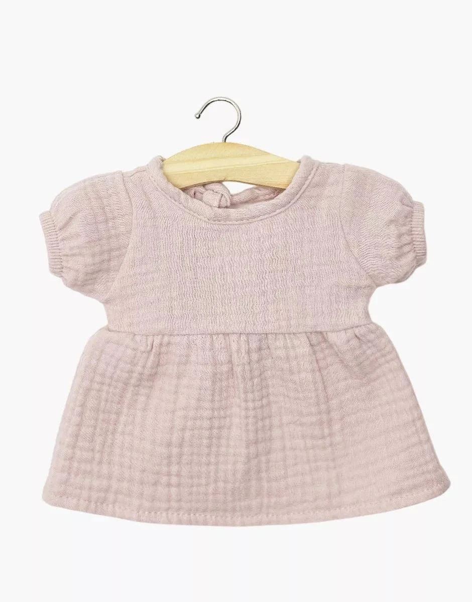 Babies Clothing – Faustine dress in Orchid Pink Minikane Lil Tulips