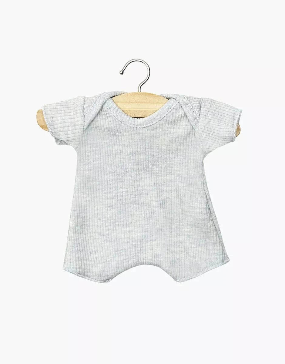 Babies Clothing – Heather blue shorty bodysuit Minikane Lil Tulips