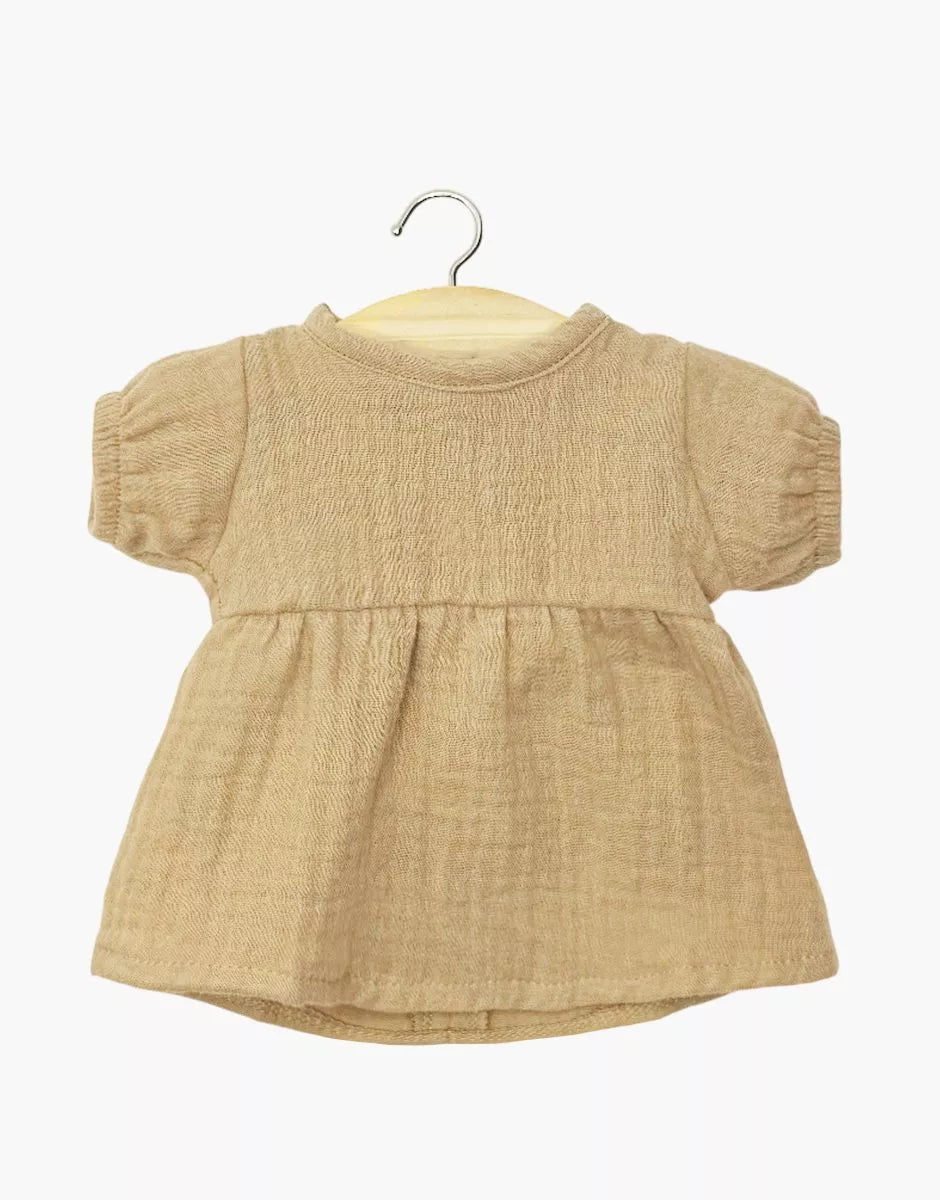 Babies Clothing: Latte Faustine Dress Minikane Lil Tulips