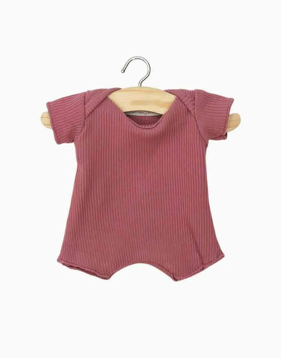 Babies Clothing – Raspberry Ribbed Knit Bodysuit Minikane Lil Tulips