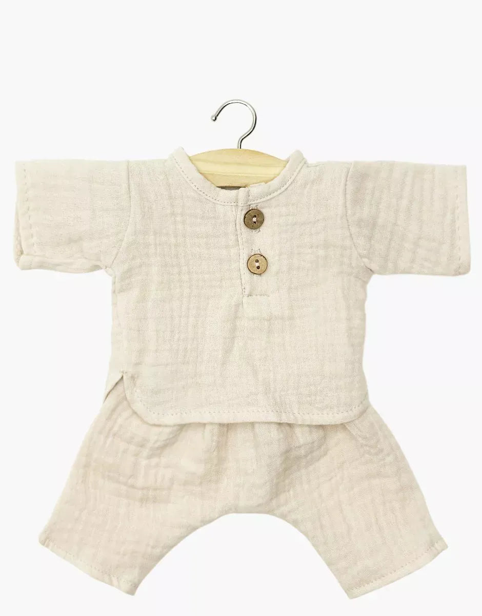 Babies Doll Clothing Andrea long-sleeved set in Mastic Minikane Lil Tulips