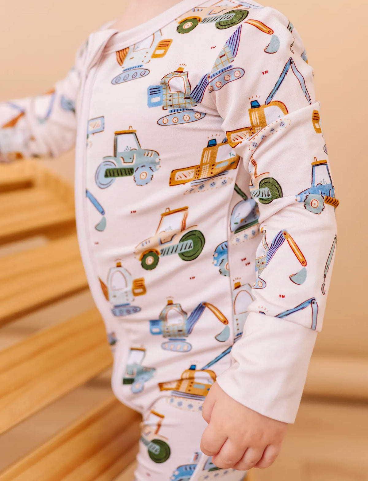 Baby Bamboo Pajamas - Bamboo Sleeper - Little Builder Bird & Bean Lil Tulips