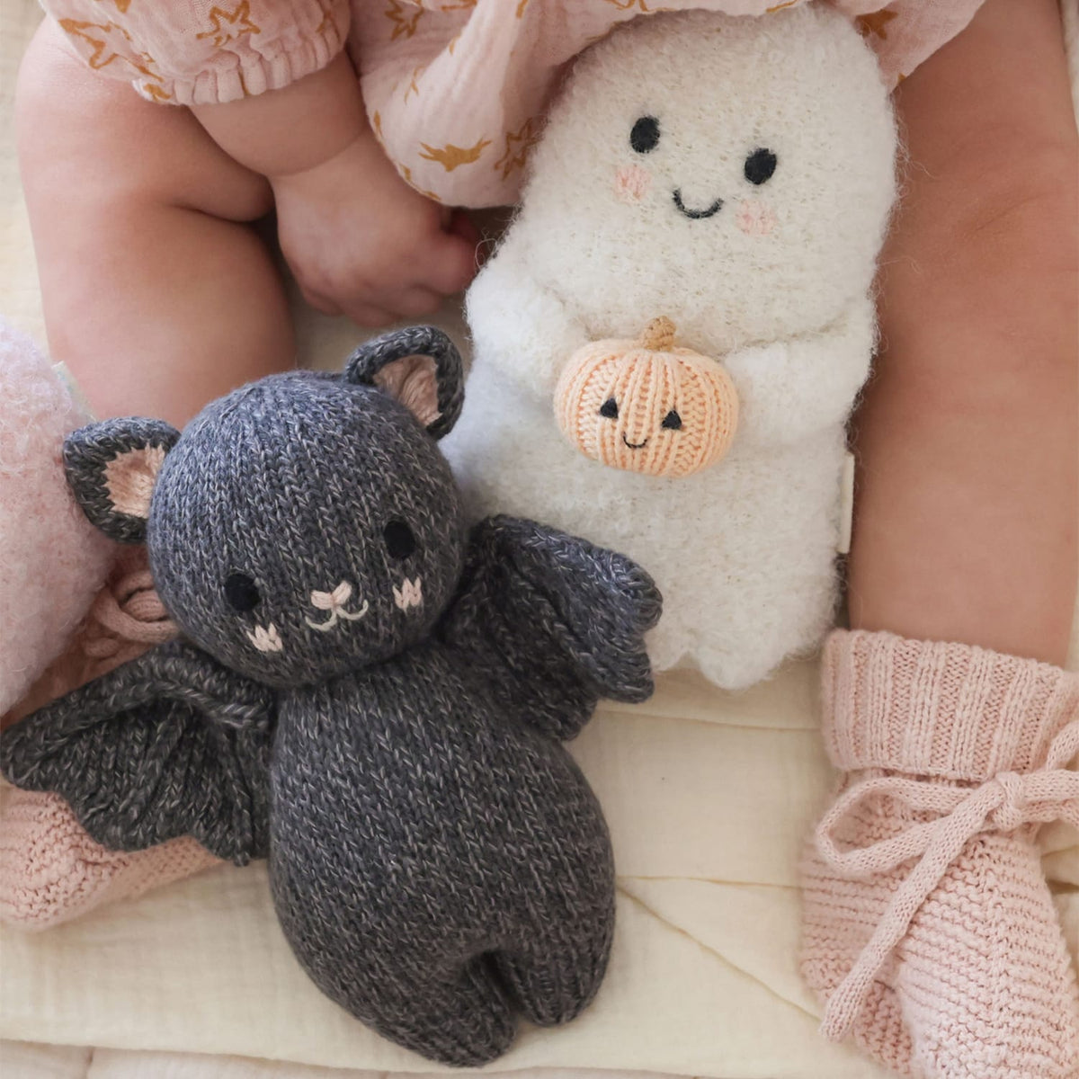 Baby Bat Charcoal Hand Knit cuddle+kind Lil Tulips