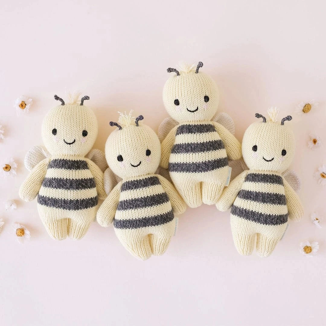 Baby Bee Hand Knit Doll - 7" cuddle+kind Lil Tulips