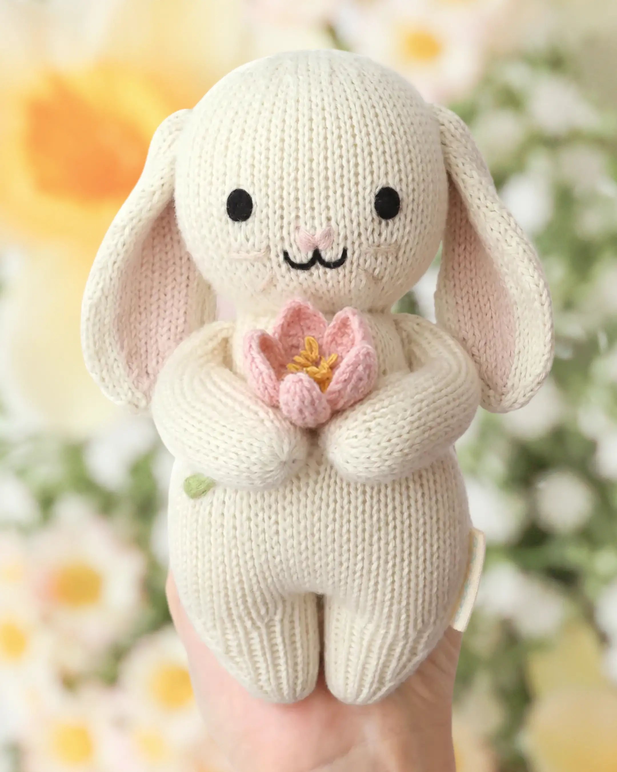 Baby Bunny (blooming tulip) Hand Knit cuddle+kind Lil Tulips