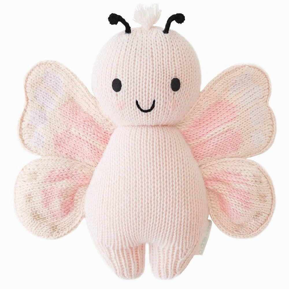 Baby Butterfly (Petal Pink) Hand Knit Doll - 7" cuddle+kind Lil Tulips