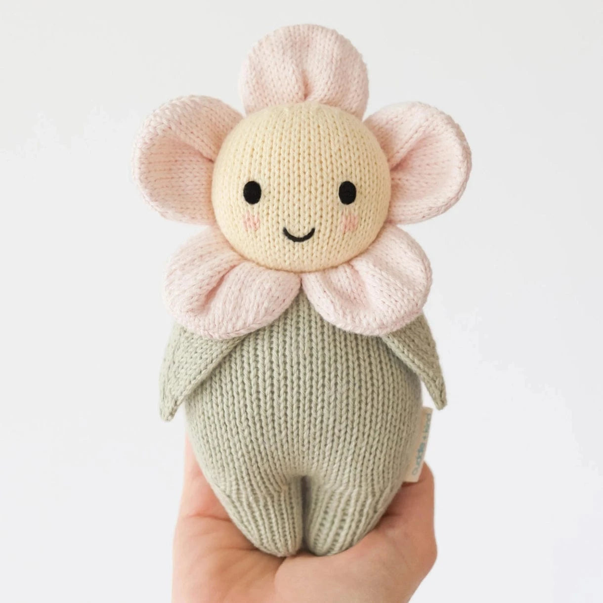 Baby Daisy (Blush Pink) Hand Knit Doll cuddle+kind Lil Tulips