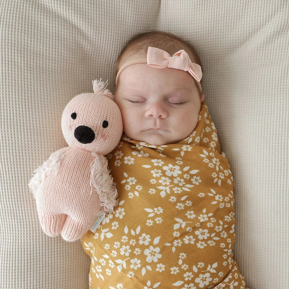 Baby Flamingo Hand Knit Doll - 7" cuddle+kind Lil Tulips