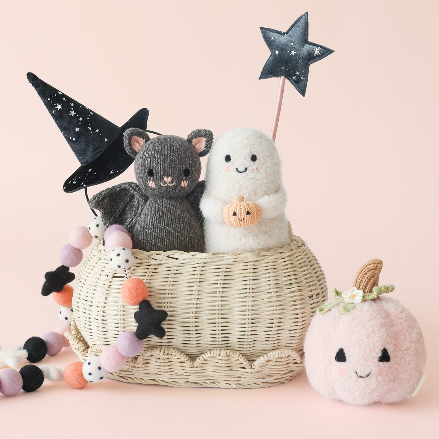 Baby ghost (pumpkin) Hand Knit cuddle+kind Lil Tulips