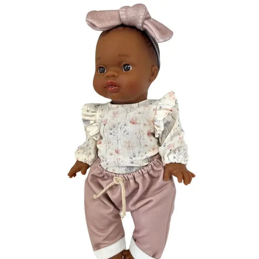 Baby Gordis - Ruby with Flower Blouse and Pink Pants - Paola Reina Paola Reina Dolls Lil Tulips