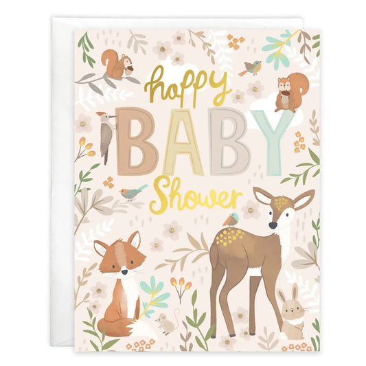Baby Greeting Card - Forest Animals Gina B Designs Lil Tulips