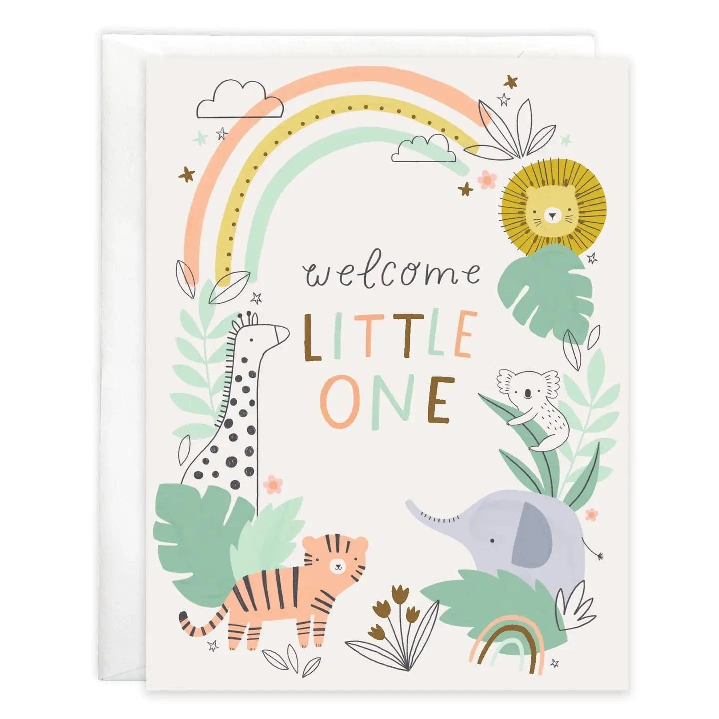 Baby Greeting Card - in the Jungle Gina B Designs Lil Tulips