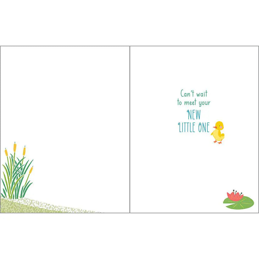 Baby Greeting Card - Momma Duck Gina B Designs Lil Tulips