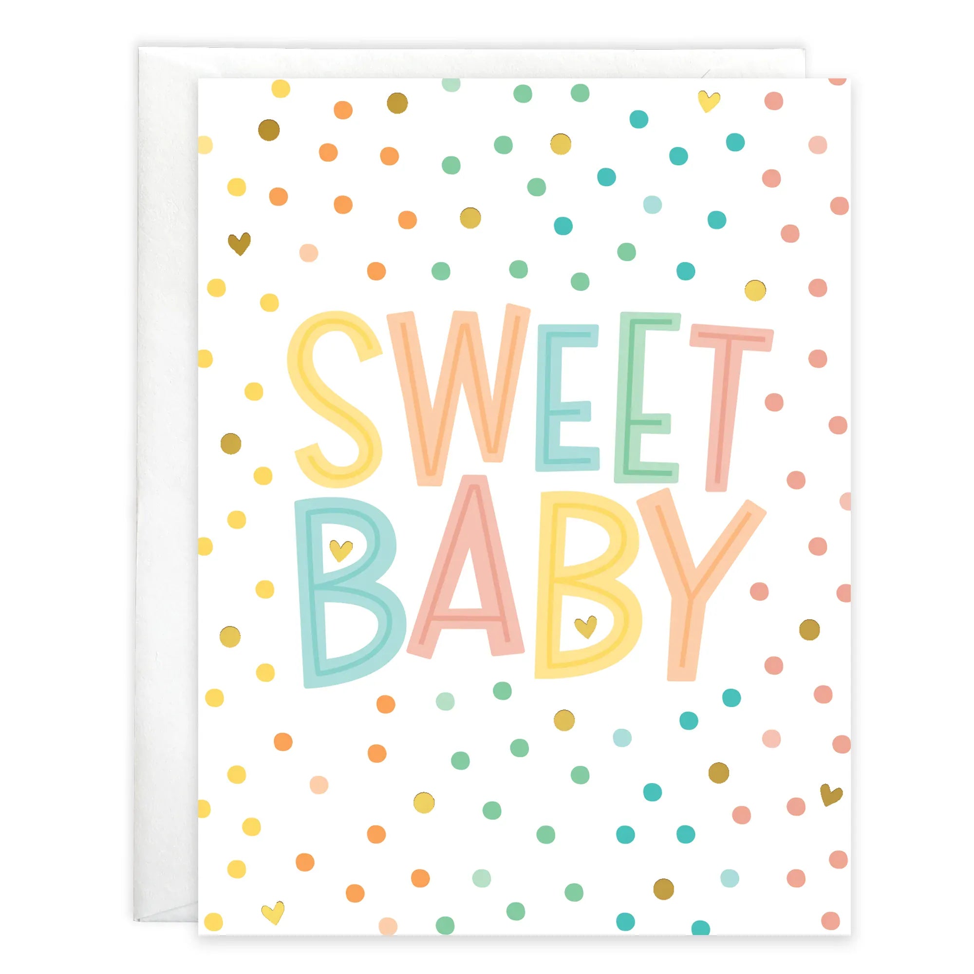 Baby Greeting Card - Sweet Baby Dots Gina B Designs Lil Tulips