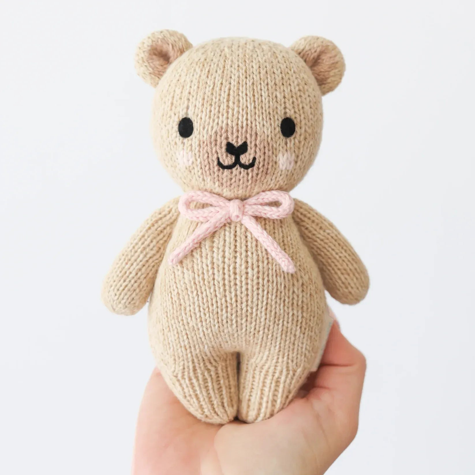 Baby Honey Bear (blush bow) cuddle+kind Lil Tulips
